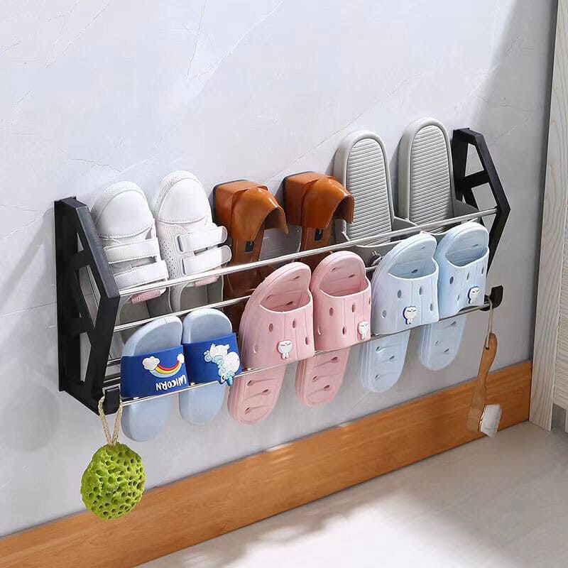 Over The Door Shoe Rack, Household Bathroom Slipper Racks, 3 In 1 Slipper Drainage Rack, Shoe Organizing Shelf, Save Space Shelf, Wall Mounted Stainless Steel Shoe Racks, Home Bathroom Kitchen Slipper Rack Over The Door Shoe Rack, Household Bathroom Slipper Racks, 3 In 1 Slipper Drainage Rack, Shoe Organizing Shelf, Save Space Shelf, Wall Mounted Stainless Steel Shoe Racks, Home Bathroom Kitchen Slipper Rack